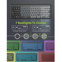 JOMAA Teclado Y Ratón Inalámbrico 2.4G Con Iluminación Colorida Recargable Multi-dispositivo Bluetooth Con Teclado Numérico - details 2