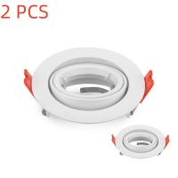 Marco De Luz Spot Redondo Ajustable Para Bombilla MR16 GU10 Soporte De Instalación Recessed Para LED Funda De Luces De Techo - details 1