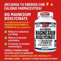 BIG - Magnesio Bisglicinato 100% Quelado - 100 Cápsulas - Bisglicinato de Magnesio con Vitamina B6 - details 2
