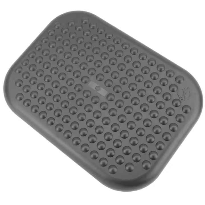 Reposapiés con plataforma ajustable de plástico negro 448 x 335 mm - PrimeMatik - 1