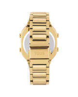 D-BEAR con brazalete de acero IPG dorado Reloj digital de mujer - details 3