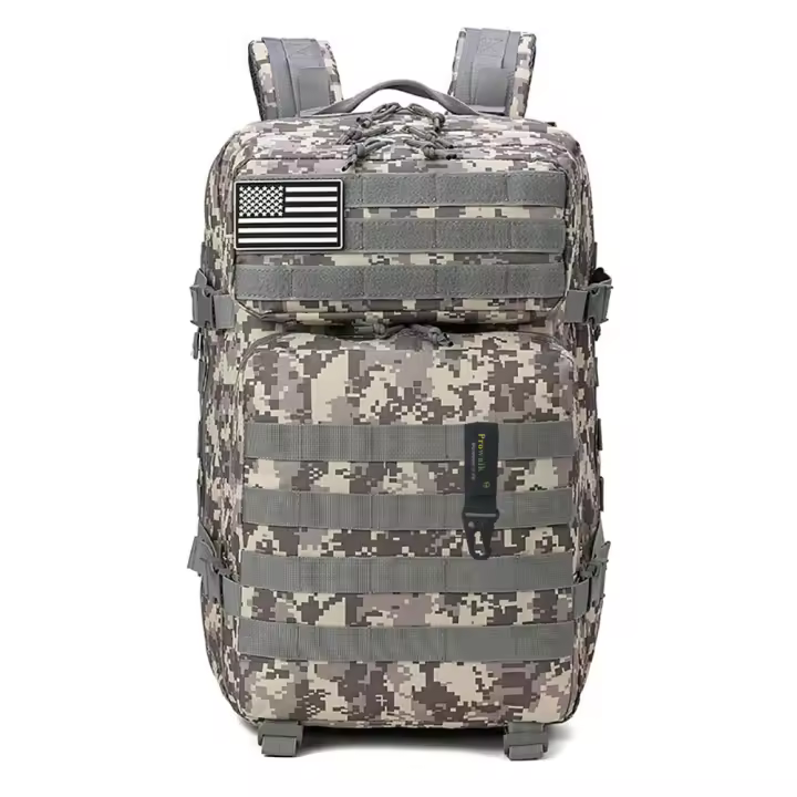 Prowalk Mochila de viaje 45 litros táctica color camo ACU digital UCP militar de asalto, para senderismo, montaña y acampada, con sistema molle para ajustar como maleta de  cabina en vuelos, para hombres y mujeres ideal para camping , rutas , caza y pesca - 1