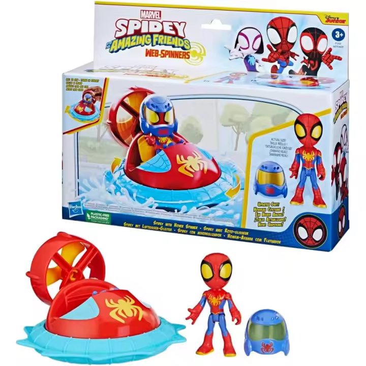 Spidey Con Vehículo Hover Spinner Y Figura De Acción Hasbro - 1
