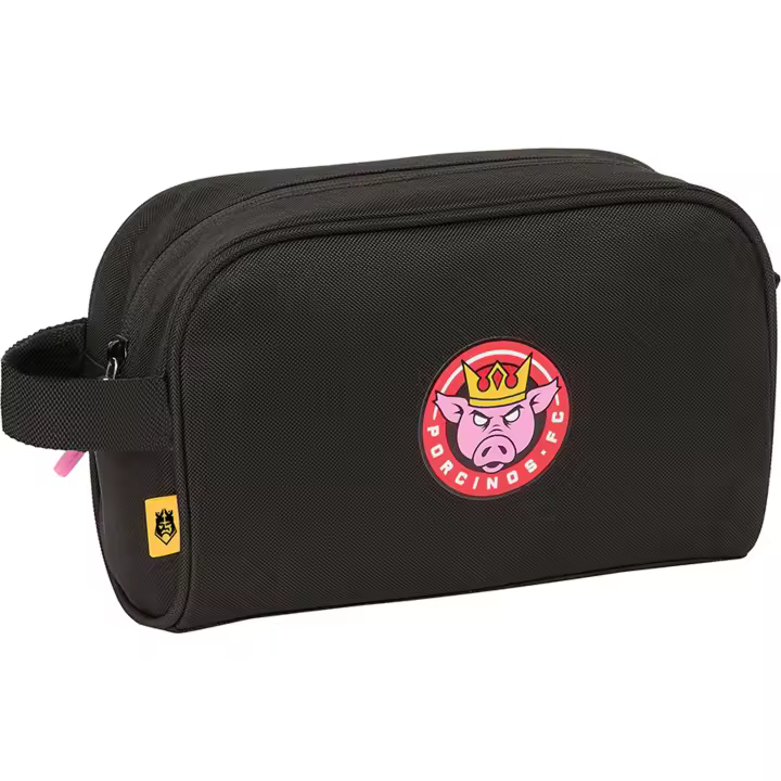 SAFTA | NECESER KINGS LEAGUE "PORCINOS" - Neceser Kings League - Diseño Compacto y Elegante - Ideal para Viajes y Gimnasio - Varios Compartimentos Prácticos - Material Resistente al Agua - 1