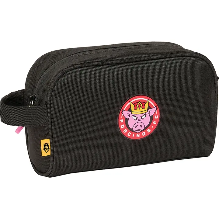 SAFTA | NECESER KINGS LEAGUE "PORCINOS" - Neceser Kings League - Diseño Compacto y Elegante - Ideal para Viajes y Gimnasio - Varios Compartimentos Prácticos - Material Resistente al Agua - 1