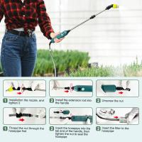 Almohadilla De Jardín Portátil Eléctrica Con 3 Boquillas De Neblina Batería De 2400mAh Herramienta De Riego Para Plantas - details 4