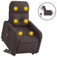 vidaXL Sillón de masaje eléctrico reclinable elevable tela Gris claro, Gris oscuro, Negro Sillon Dormitorio Sillon Comodos Silla Relax Sillón Sofá - details 4