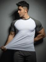 Camiseta De Compresión Para Hombre Verano Manga Corta Fitness Running Deporte Gimnasio Casual Alta Calidad Ropa Transpirable Y De Secado Rápido - details 10