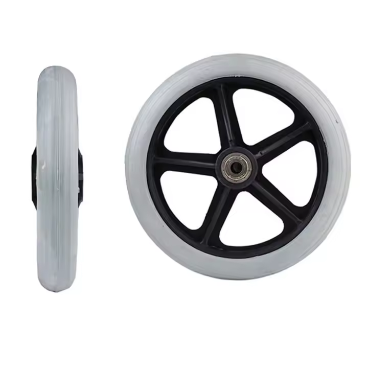 Rueda De Sustitución Para Silla De Ruedas Peso Corporal Grueso Con Neumático Rígido De 6/7/8 Pulgadas Suave Y Flexible - 1
