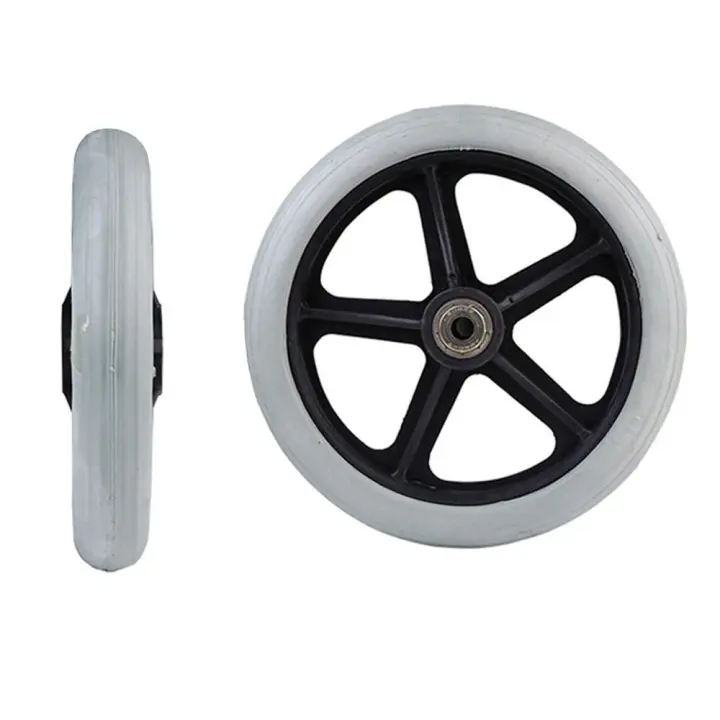 Rueda De Sustitución Para Silla De Ruedas Peso Corporal Grueso Con Neumático Rígido De 6/7/8 Pulgadas Suave Y Flexible - 1