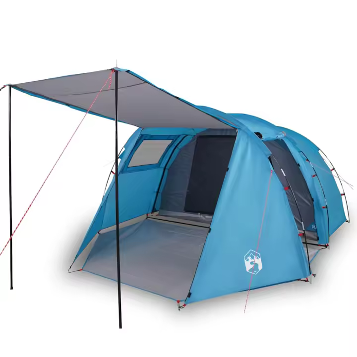 vidaXL Tienda de Campaña con Túnel 4 Personas Impermeable Toldo Color orange,  Azul,  Verde y mas - 1
