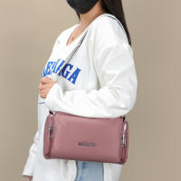 Bolso Bandolera Para Mujer Con Varios Cremalleras Y Correa Ajustable Bolso De Hombro Estilo Casual Material De Nylon - details 9
