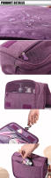 Bolsa De Cosméticos Grande Y Portátil Con Gancho Colgante Para Baño Organizador De Maquillaje Impermeable Y De Almacenamiento - details 3