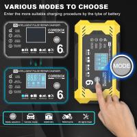 Cargador De Batería Para Coche Y Motocicleta Táctil 12V 8A 10A Con Pantalla LCD Digital Reparación De Pulso Cargador Inteligente Y Rápido - details 2