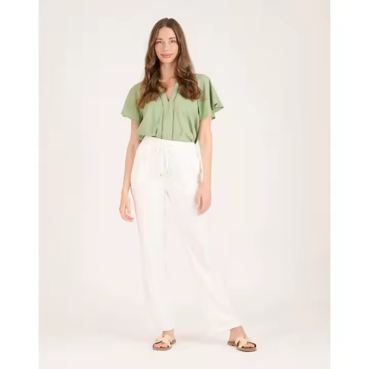 NAF NAF - Pantalón modelo Marbel en color Crudo de la marca Naf Naf - 1