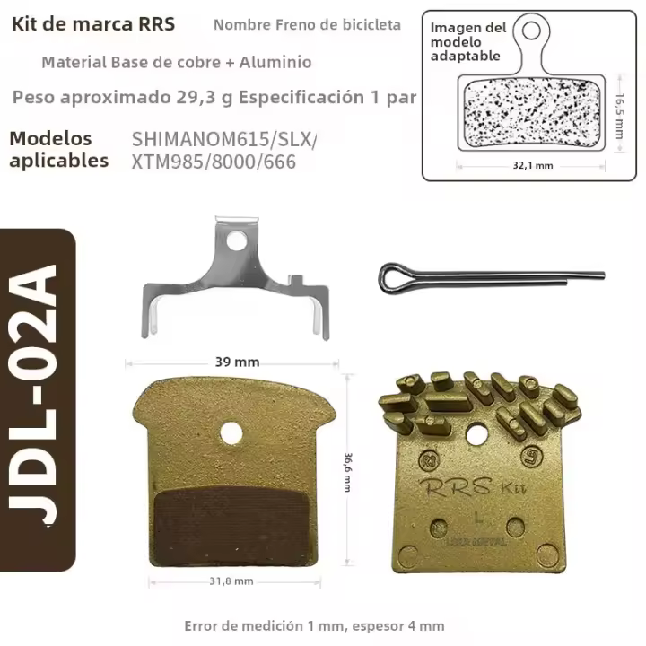 RRSkit Frenos De Bicicleta Cerámicos Para MTB Freno Hidráulico De Carretera Y Montaña Pads De Freno Compatible Con Shimano NUTT L05A J04C H03C - 1