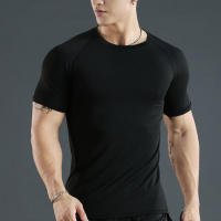 Camiseta De Compresión Para Hombre Fitness Entrenamiento De Correr En La Playa Secado Rápido Protección Contra Arrugas Sportswear De Gimnasio Manga Corta Ajustada - details 0