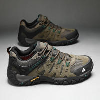 Zapatos De Senderismo Para Hombre HIKEUP Suela De Goma Resistente a La Ruptura Transpirables Impermeables Cuero Sintético Mesh Talla 40-45 Color Negro Kaki Gris - details 33