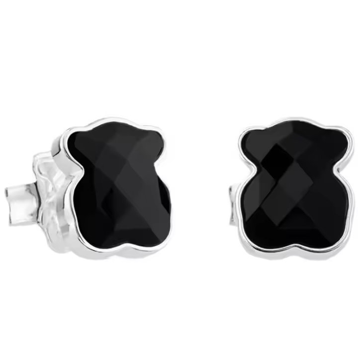 Pendientes de Plata de Primera Lei with Motivo en Ónix Facetado, Elegantes y Sobrios - 1