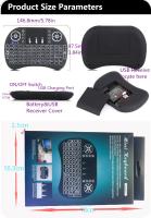 Mini Teclado Inalámbrico I8 2.4G Con Retroiluminación En 3 Colores Ratón De Aire Touchpad Para Android TV Box PC Control Remoto - details 5