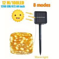 Cadena De Luces Solares De Cobre Impermeable Con 100/50 LED Para Decoración De Jardín Patio Fiesta Luz Fairy Tale Decorativa - details 3