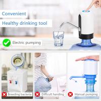 Bomba de Agua Eléctrica portátil con Carga USB, dispensador de Agua de 5 galones para Cocina, Hogar, Oficina y Camping (Blanco) - details 0