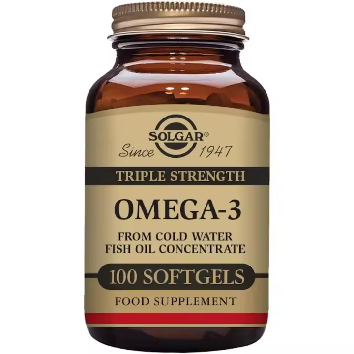 SOLGAR OMEGA 3 ACEITE DE PESCADO TRIPLE CONCENTRACION 100 PERLAS - 1