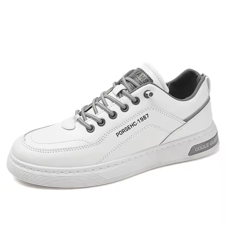 Zapatos Casuales Para Hombre En Cuero Sintético Antideslizantes Y Resistentes Al Desgaste Moda Color Sólido Cómodos Zapatos Slip-On - 1