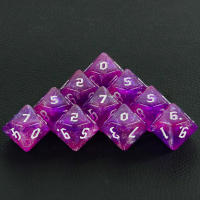 D10 Juegos De Dados Rol DND Colores Mixtos Efecto De Brillo Estilo De Fuente Retro Único Accesorios Para Juegos De Mesa RPG - details 9