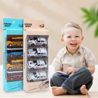 Juego De 4 Piezas Coches Pequeños De Aleación Para Niños Coches Miniatura Estilo Policia Escuela Taxi Durable Regalos Para Niños - details 7