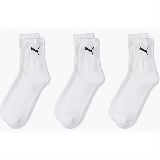 Calcetines Puma Short Crew Pack 3 Pares, Blanco - Elegir Talla - 1