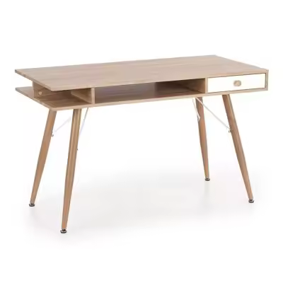 Mesa de oficina Houston 1505, Muebles ES, Con cajones, Blanco, 120 x 75 x 60cm - 1