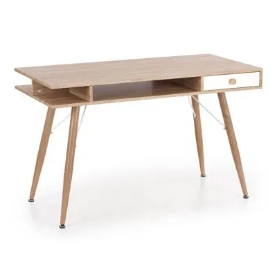 Mesa de oficina Houston 1505, Muebles ES, Con cajones, Blanco, 120 x 75 x 60cm - 1