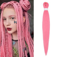 Extension De Cabello Sintético De 26 Pulgadas Color Negro Natural Pre Estirado Kanekalon Para Mujeres Y Niñas Uso Diario Y Fiestas - details 8