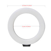 Lámpara De Video Con Anillo De Luz LED Mini 6 Pulgadas Para Selfie Y Maquillaje Con Trípode USB Para YouTube Y Vlogs - details 2