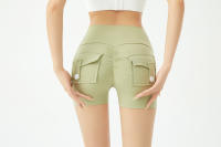 Shorts De Yoga Para Mujer Cintura Alta Transpirables Elevadores De Glúteos Deporte Verano Leggings De Gimnasio Ropa Deportiva Ciclismo - details 16