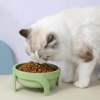 Cuenco De Alimentos Para Gatos Y Perros Alto Con Protector De Cuello Universal Antideslizante Material Plástico Forma Redondeada - details 7