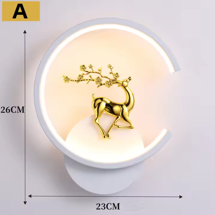 Lámpara De Pared Moderna Nórdica Para Decoración Creativa Y Personalizada Metal Luces De Lujo Para Dormitorio Sala De Estar Restaurante - 1