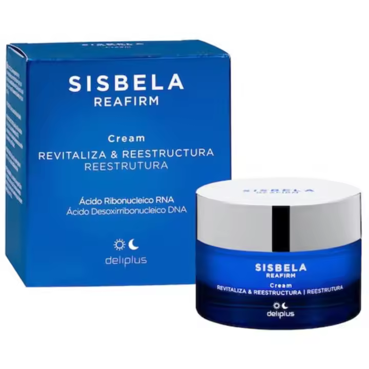 Pack 1 - Crema Facial Revitaliza y Reestructura Sisbela Reafirm 50 ml. Con ácido Ribonucleico RNA todo tipo de pieles. Deliplus - 1