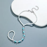 Pulsera De Tobillo Para Mujer Estilo Bohemio Colorido Con Cuentas Luminosas Joyería De Moda Hecha De Aleación De Hierro Y Resina - details 5