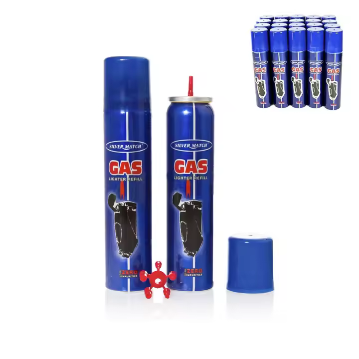 Cartucho de recarga de gas para encendedores 90ml silver match - 1