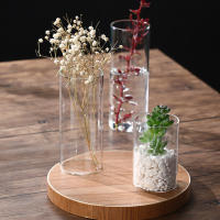 Vaso De Cristal Cilíndrico Para Flores Y Vela Transparente Soporte Para Hidroponía Decoración De Mesa Para Bodas Y Hogar - details 5