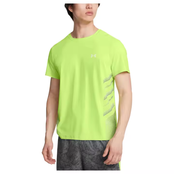 Camiseta de Manga Corta Under Armour Launch Elite para hombre en color verde - 1