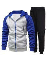 Chaqueta con capucha de dos piezas de otoño e invierno para hombre + mono, traje deportivo informal para hombre - details 13