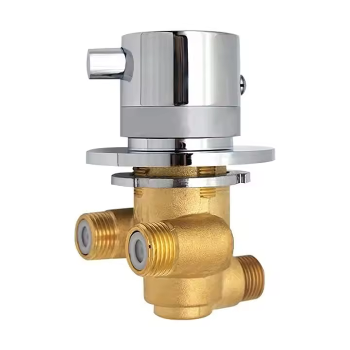 Mezclador termostático de ducha de latón, de pared, que mezcla agua fría y caliente, ideal para baño - 1