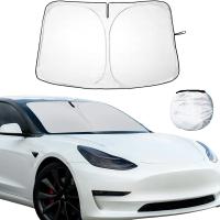 Parabrisas De Sol Para Tesla Model 3/Y Protección Solar Y Aislamiento Térmico Plegable Y Grueso Ventana Frontal Accesorios De Coche - details 0