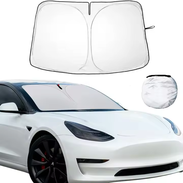 Parabrisas De Sol Para Tesla Model 3/Y Protección Solar Y Aislamiento Térmico Plegable Y Grueso Ventana Frontal Accesorios De Coche - 1