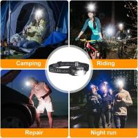 Linterna Frontal LED Recargable Mini Con Sensor Impermeable Para Camping Pesca Y Luz De Trabajo Al Aire Libre Hecha De Metal De Batería Lithium - details 4