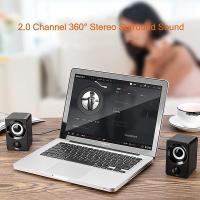 Minialt para cargador with Alimentación USB, cable de 1,3 m, 1 par de altavoces de graves | AltaVocos para ordenador (Negro) - details 1