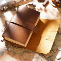 Cuaderno de Diario de Cuero Genuino Engrosado Vintage 200 Hojas de Papel Kraft Hecho en F241162239 - details 4